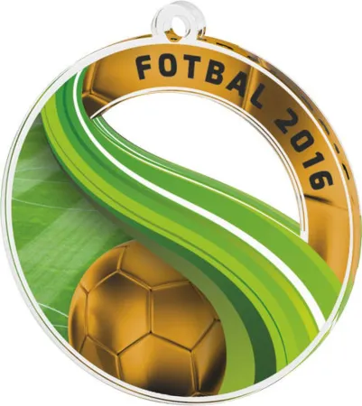 Akrylátová medaile MDAF0010M15 | Fotbal Stuha: ST6, MD průměr: 5