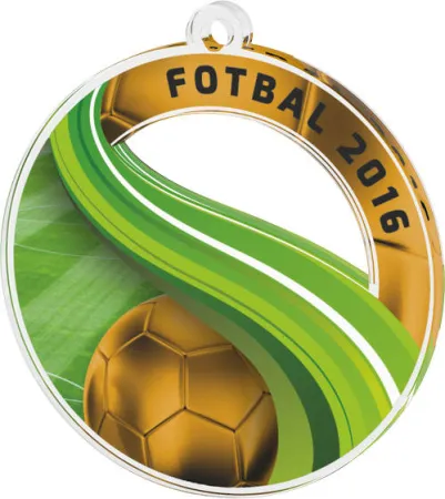 Akrylátová medaile MDAF0010M15 | Fotbal Stuha: ST6, MD průměr: 5