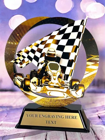 Kovová trofej SAM02M10 | Motorsport Výška cm: 13, Barva: bronz