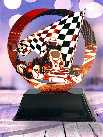 Kovová trofej SAM02M10 | Motorsport Výška cm: 13, Barva: bronz