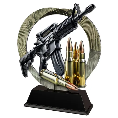 Kovová trofej SAM02M25 | Střelba Výška cm: 17, Barva: bronz