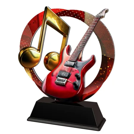 Kovová trofej SAM02M28 | Hudba Výška cm: 17, Barva: bronz