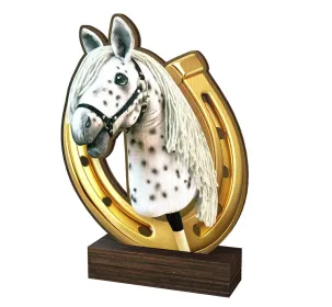 Dřevěná plaketa WF374 | Jezdectví Výška cm: 21,5