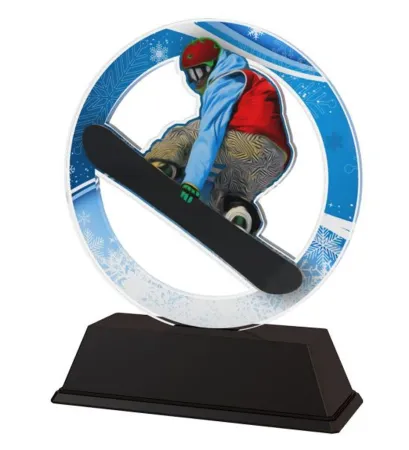 Akrylátová trofej CBCUS001M11 | Snowboard Výška cm: 12, Šířka cm: 9
