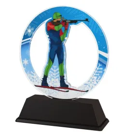 Akrylátová trofej CBCUS001M7 | Biatlon Výška cm: 8,5, Šířka cm: 6