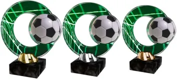 Akrylátová trofej ACL2101M1 | Fotbal Výška cm: 12, Barva: stříbro