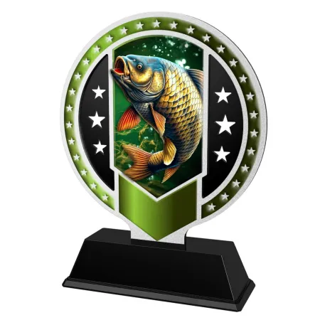 Kovová trofej SAM03M25 | Rybaření Výška cm: 15, Barva: bronz