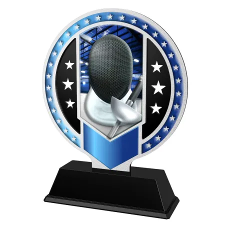 Kovová trofej SAM03M28 | Šerm Výška cm: 15, Barva: zlato