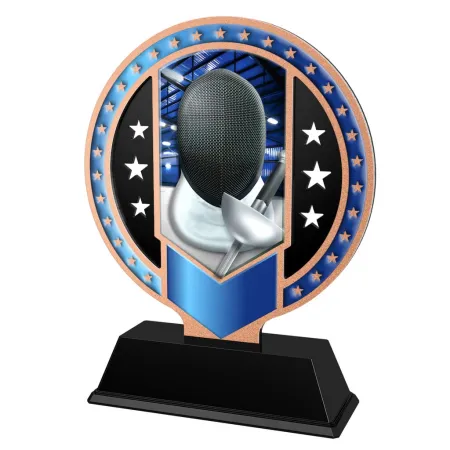 Kovová trofej SAM03M28 | Šerm Výška cm: 15, Barva: zlato