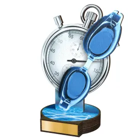 Dřevěná plaketa RW175 | Plavání Výška cm: 19