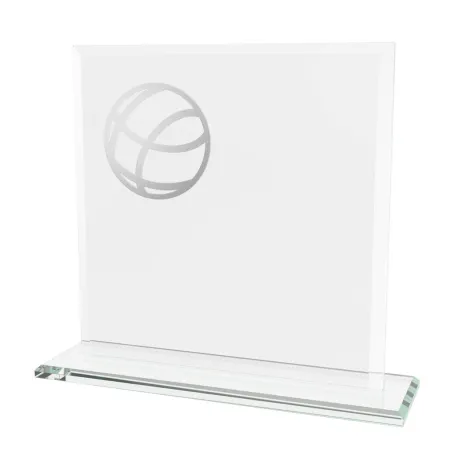 Skleněná trofej CRM20241M01 | Petanque Výška cm: 15, Šířka cm: 15, Barva: Stříbro