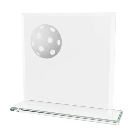 Skleněná trofej CRM20241M08 | Florbal Výška cm: 17, Šířka cm: 17, Barva: Bronz