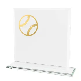 Skleněná trofej CRM20241M09 | Baseball Výška cm: 19, Šířka cm: 19, Barva: Stříbro