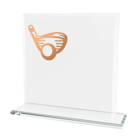 Skleněná trofej CRM20241M11 | Golf Výška cm: 17, Šířka cm: 17, Barva: Zlato