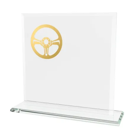 Skleněná trofej CRM20241M12 | Motorsport Výška cm: 17, Šířka cm: 17, Barva: Zlato