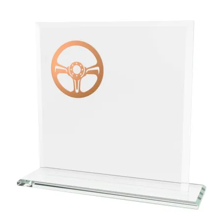 Skleněná trofej CRM20241M12 | Motorsport Výška cm: 17, Šířka cm: 17, Barva: Zlato