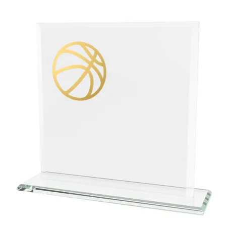 Skleněná trofej CRM20241M20 | Basketball Výška cm: 15, Šířka cm: 15, Barva: Zlato