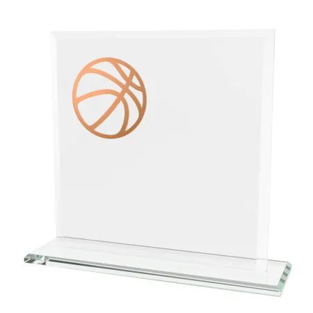 Skleněná trofej CRM20241M20 | Basketball Výška cm: 15, Šířka cm: 15, Barva: Zlato