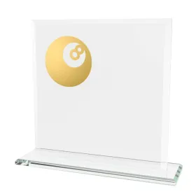 Skleněná trofej CRM20241M24 | Biliard Výška cm: 15, Šířka cm: 15, Barva: Bronz