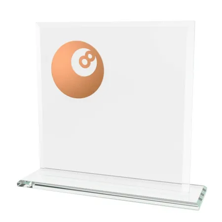 Skleněná trofej CRM20241M24 | Biliard Výška cm: 17, Šířka cm: 17, Barva: Bronz