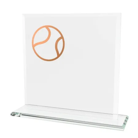 Skleněná trofej CRM20241M25 | Tenis Výška cm: 15, Šířka cm: 15, Barva: Zlato