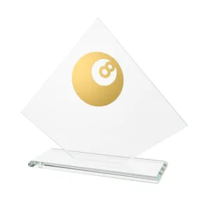 Skleněná trofej CRM202405M03 | Biliard Výška cm: 13,5, Barva: Bronz