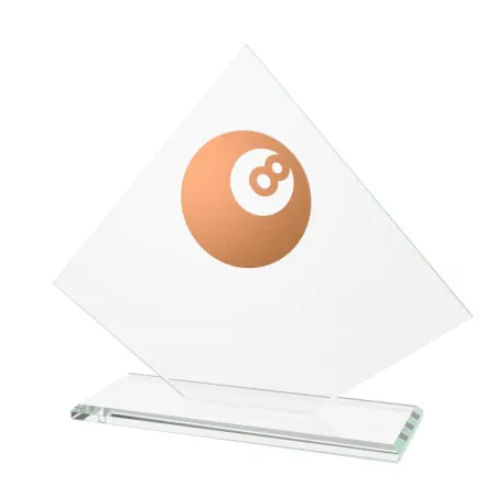 Skleněná trofej CRM202405M03 | Biliard Výška cm: 13,5, Barva: Zlato