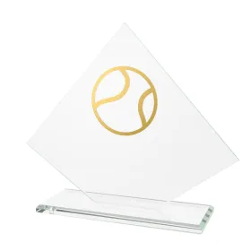 Skleněná trofej CRM202405M04 | Tenis Výška cm: 13,5, Barva: Zlato