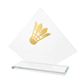 Skleněná trofej CRM202405M07 | Badminton Výška cm: 13,5, Barva: Zlato