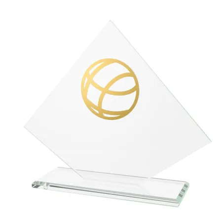 Skleněná trofej CRM202405M05 | Petanque Výška cm: 13,5, Barva: Zlato