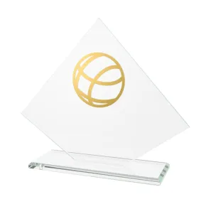 Skleněná trofej CRM202405M06 | Volejbal Výška cm: 15,5, Barva: Zlato