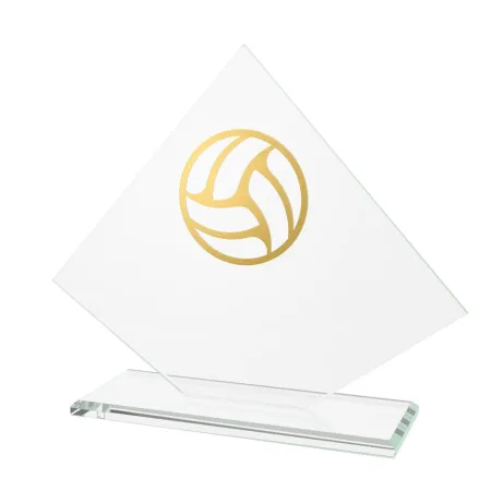 Skleněná trofej CRM202405M06 | Volejbal Výška cm: 17,5, Barva: Bronz