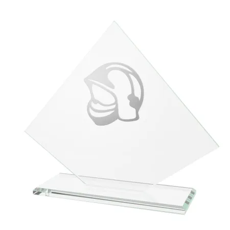 Skleněná trofej CRM202405M10 | Hasiči Výška cm: 15,5, Barva: Zlato