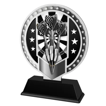 Kovová trofej SAMR03M04 | Šipky Výška cm: 15, Barva: zlato