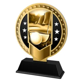 Kovová trofej SAMR03M06 | Golf Výška cm: 13, Barva: zlato