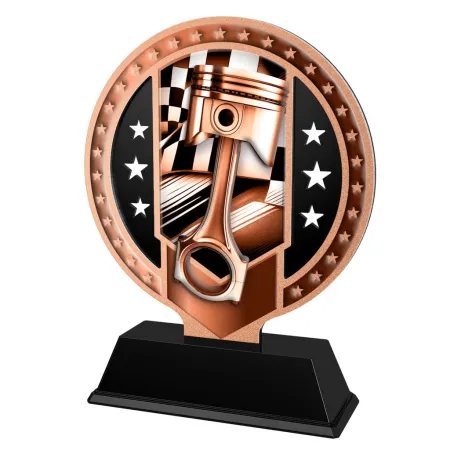 Kovová trofej SAMR03M08 | Motorsport Výška cm: 13, Barva: bronz