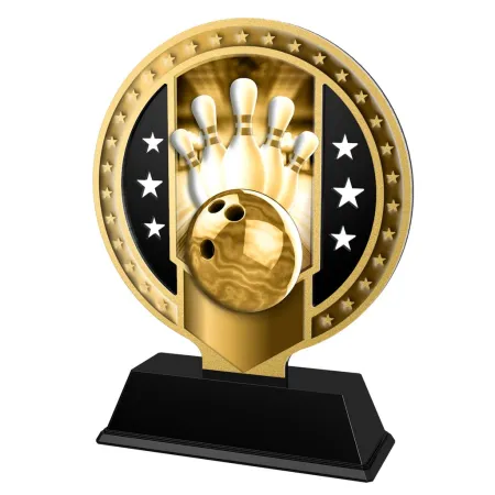 Kovová trofej SAMR03M09 | Bowling Výška cm: 17, Barva: bronz