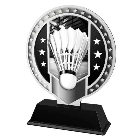 Kovová trofej SAMR03M11 | Badminton Výška cm: 13, Barva: bronz
