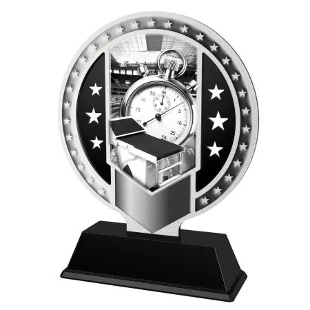 Kovová trofej SAMR03M13 | Plavání Výška cm: 17, Barva: stříbro