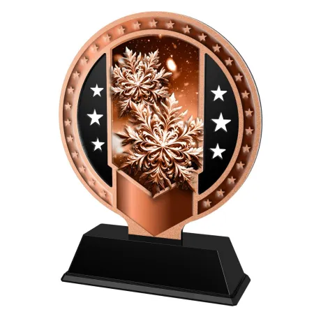 Kovová trofej SAMR03M18 | Zima Výška cm: 17, Barva: bronz