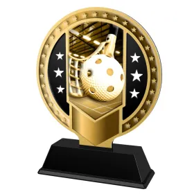 Kovová trofej SAMR03M21 | Florbal Výška cm: 17, Barva: zlato