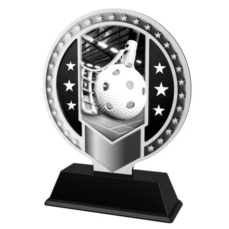 Kovová trofej SAMR03M21 | Florbal Výška cm: 15, Barva: stříbro