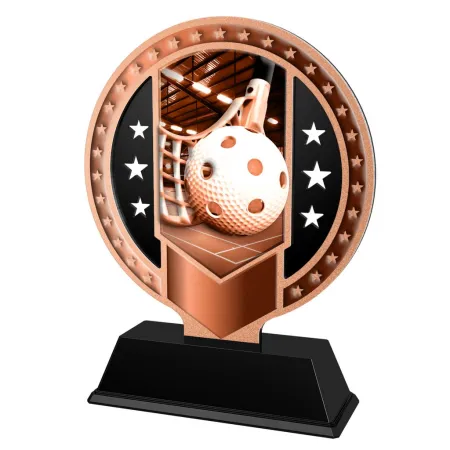 Kovová trofej SAMR03M21 | Florbal Výška cm: 15, Barva: stříbro