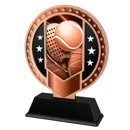 Kovová trofej SAMR03M22 | Padel Výška cm: 15, Barva: zlato