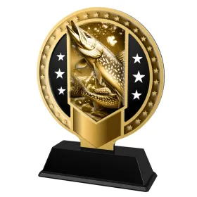 Kovová trofej SAMR03M23 | Rybaření Výška cm: 13, Barva: zlato