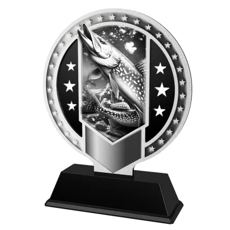 Kovová trofej SAMR03M23 | Rybaření Výška cm: 15, Barva: stříbro