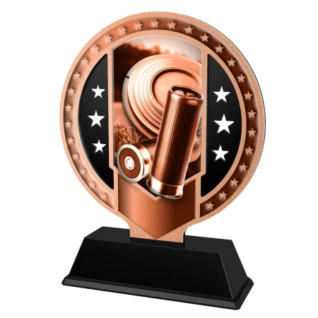 Kovová trofej SAMR03M26 | Střelba Výška cm: 17, Barva: bronz