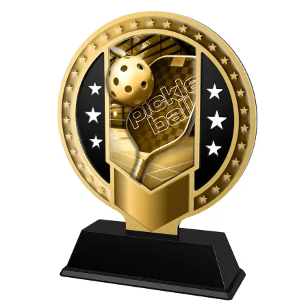 Kovová trofej SAMR03M27 | Pickleball Výška cm: 17, Barva: bronz