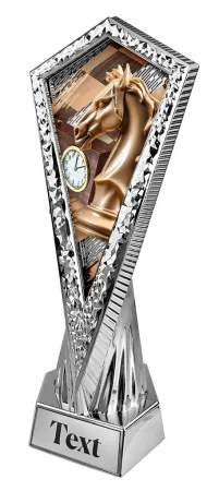 Sportovní pohár AY1M08 | Šachy Výška 27cm, barva: stříbro