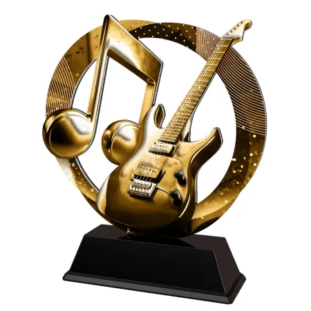 Kovová trofej SAM02M28 | Hudba Výška cm: 13, Barva: bronz